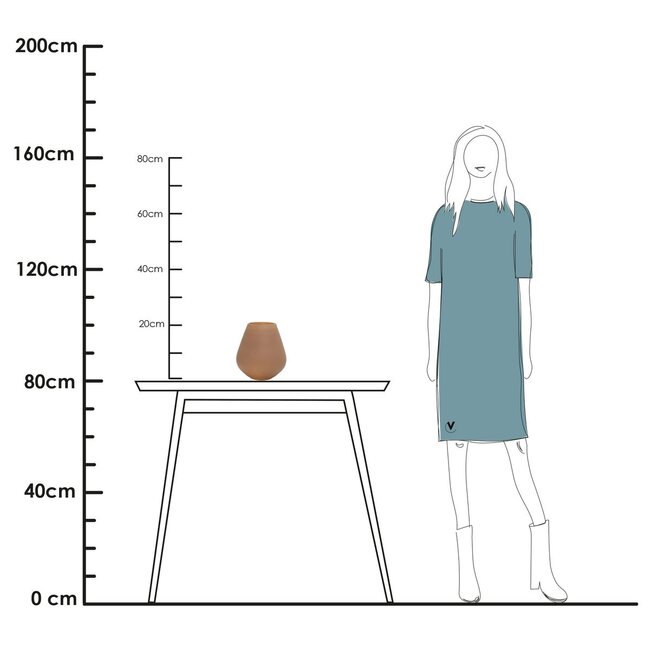 Vase The World Tasman S vase – sand – Ø18 × H20 cm