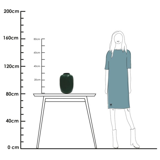 Vase The World Artic vase – bright green – Ø21 × H29 cm