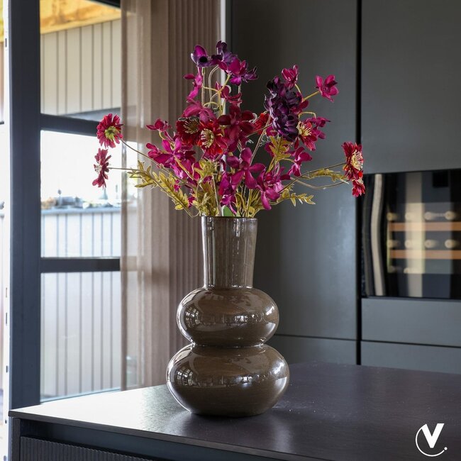Vase The World Lindi Elite vase – dark brown – Ø22 × H36 cm