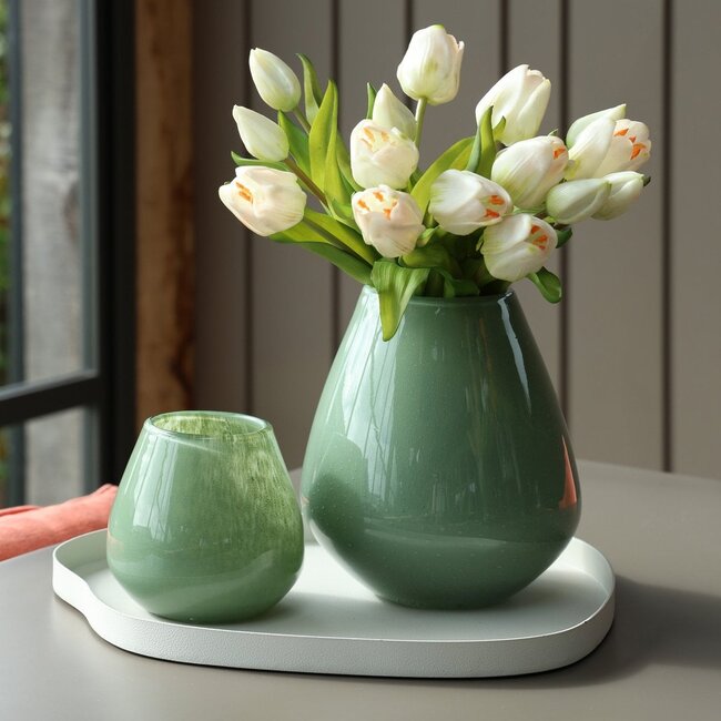 Vase The World Tasman S Elite vase – green – Ø18 × H20 cm