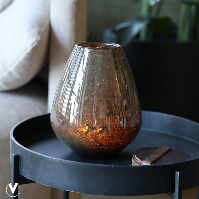 Vase The World Tasman S Elite vase – dark brown – Ø18 × H20 cm