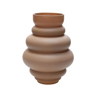 Vase The World Maputo glass vase – matte sand – S or M