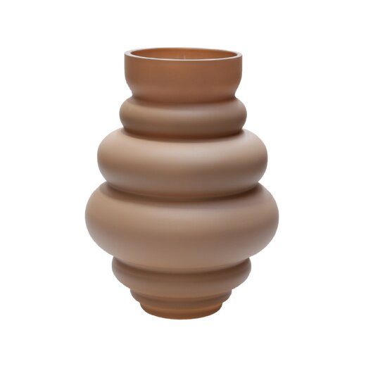 Vase The World Maputo glass vase – matte sand – S or M