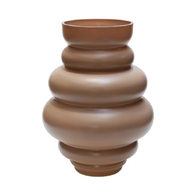 Maputo glass vase – matte sand – S or M