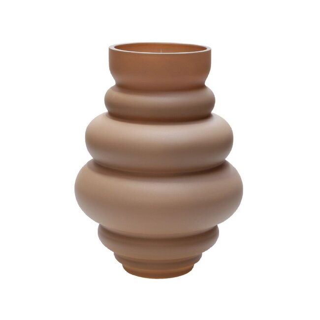 Maputo glass vase – matte sand – S or M