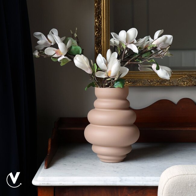 Maputo glass vase – matte sand – S or M