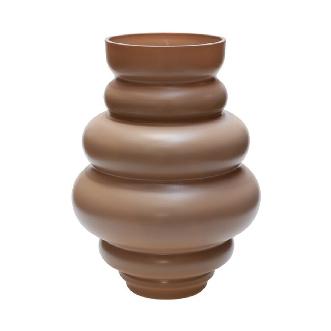 Maputo glass vase – matte sand – S or M