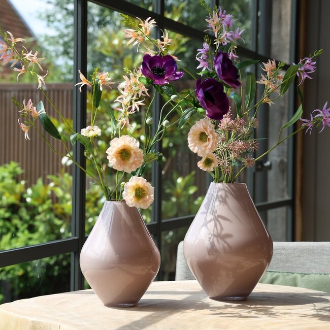 Vase The World Lesse vase – metallic pastel pink