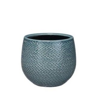 Koning Bamboe Pot Gabriel rond blauw D14