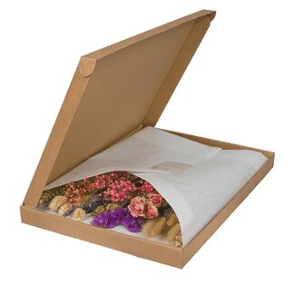 Koning Bamboe Droogbloemen in brievenbusdoos roze