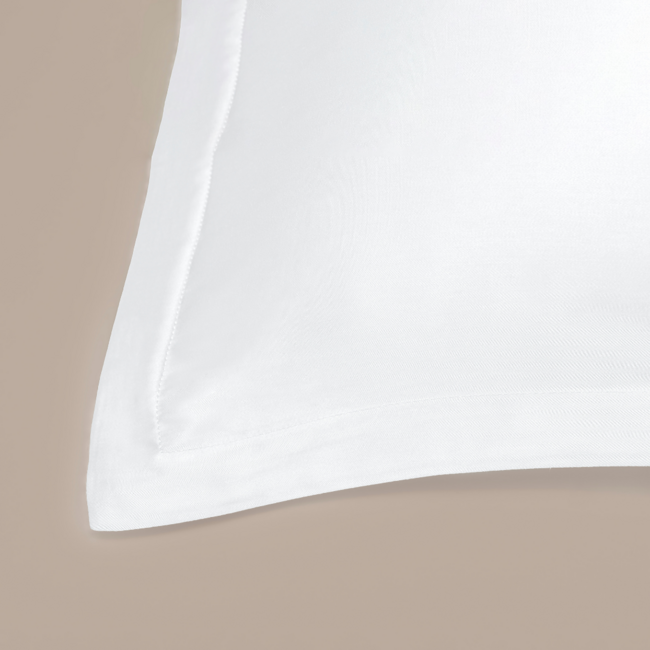 Bamboo pillowcase white 70 x 60 cm with border - Coco & Cici