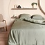 Bamboo pillowcase olive green 80 x 80 cm with border - Coco & Cici