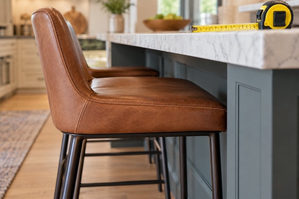 What bar stool height fits your kitchen island? How to measure — praktische interieurinspiratie