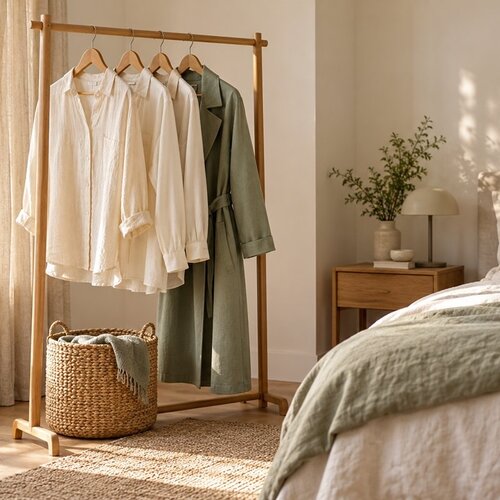 Choosing a clothes rack: size, capacity and clear space