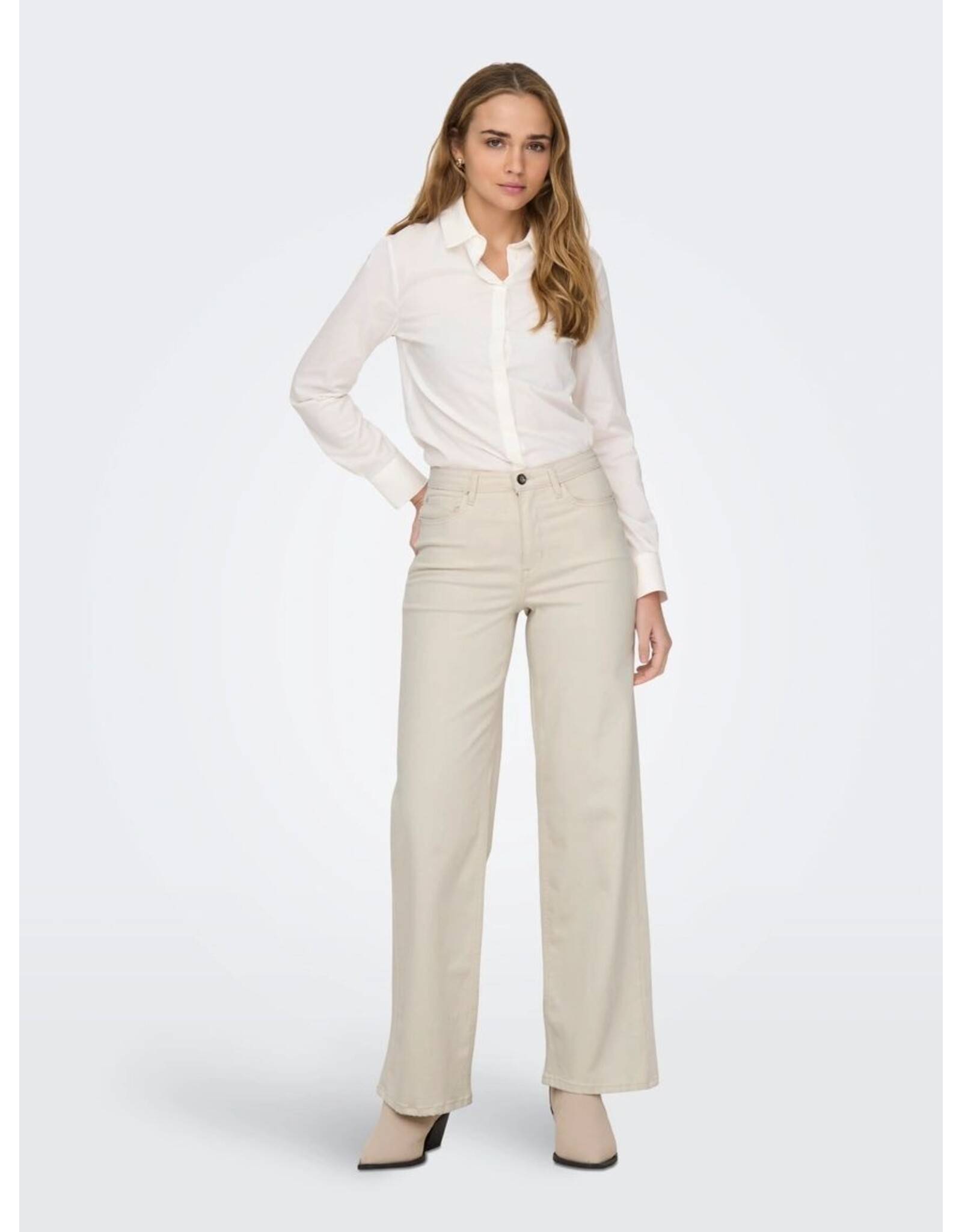 ONLY ONLY Madison wide high waist - Ecru