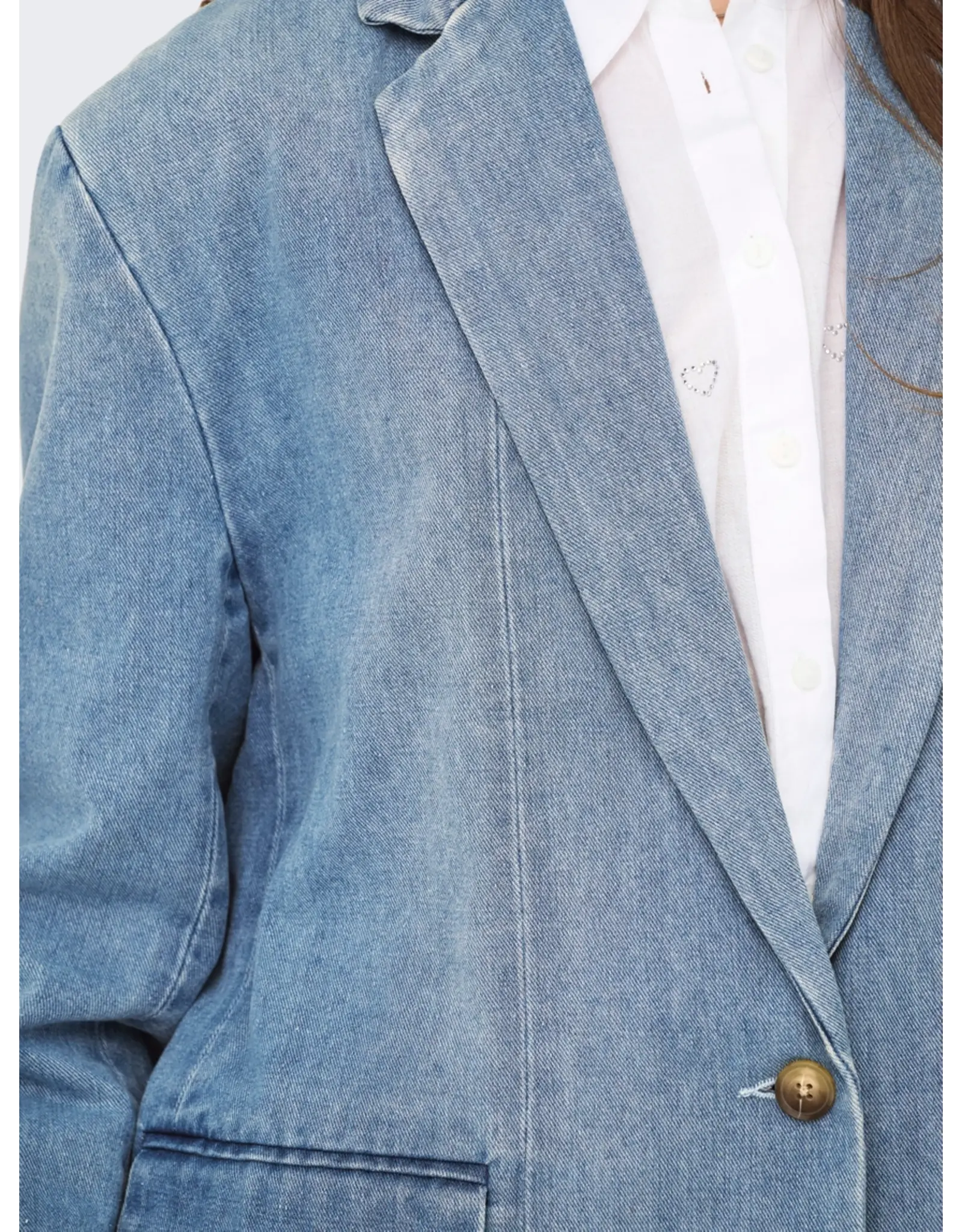 ONLY ONLY Cory denim blazer - Light blue denim