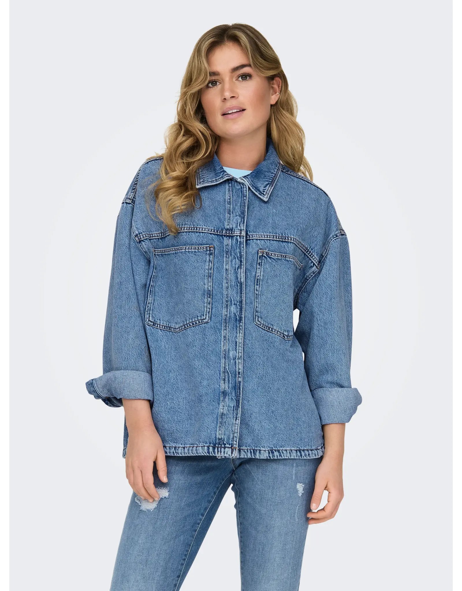 ONLY ONLY Emmie shirt denim - Light blue denim