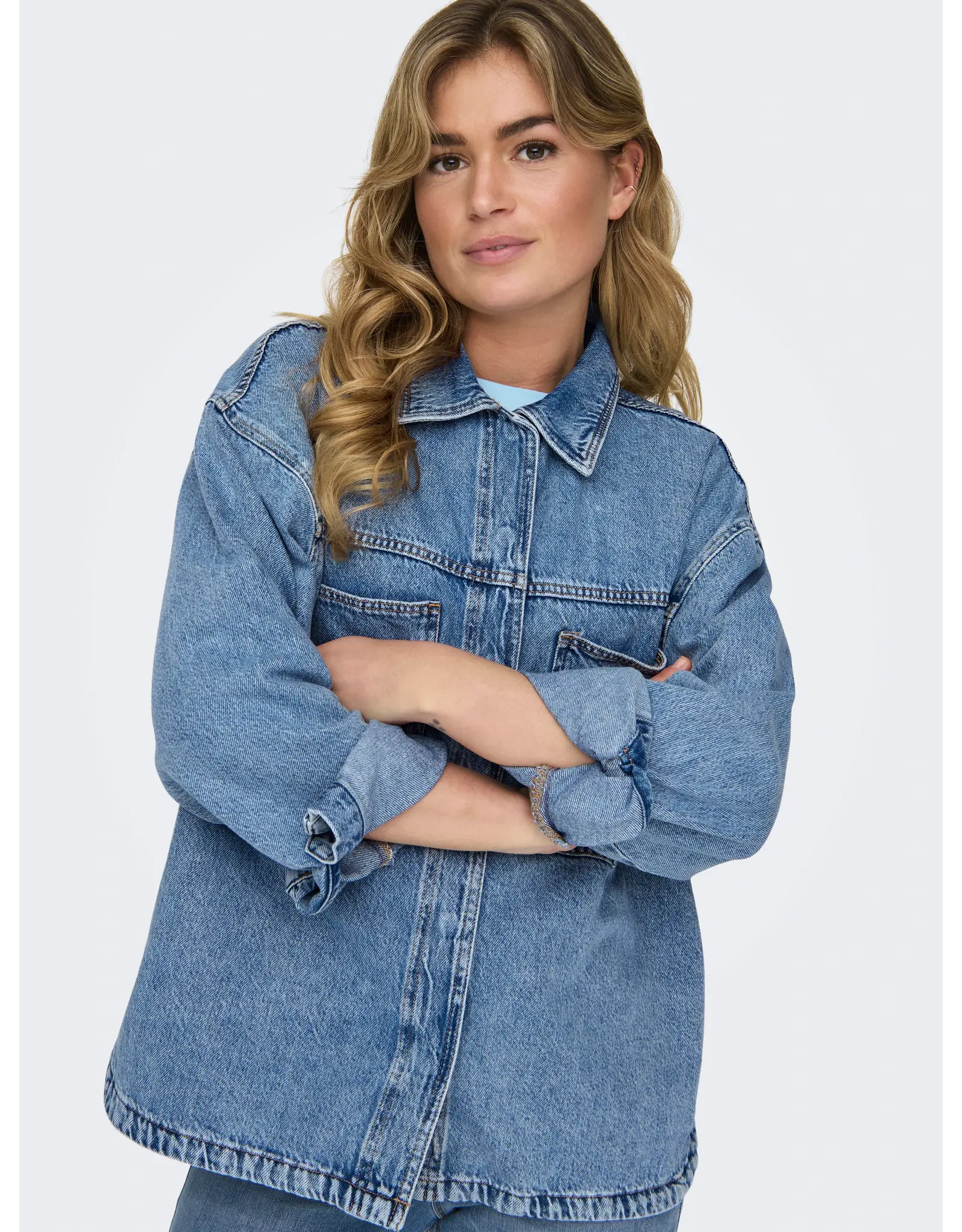ONLY ONLY Emmie shirt denim - Light blue denim