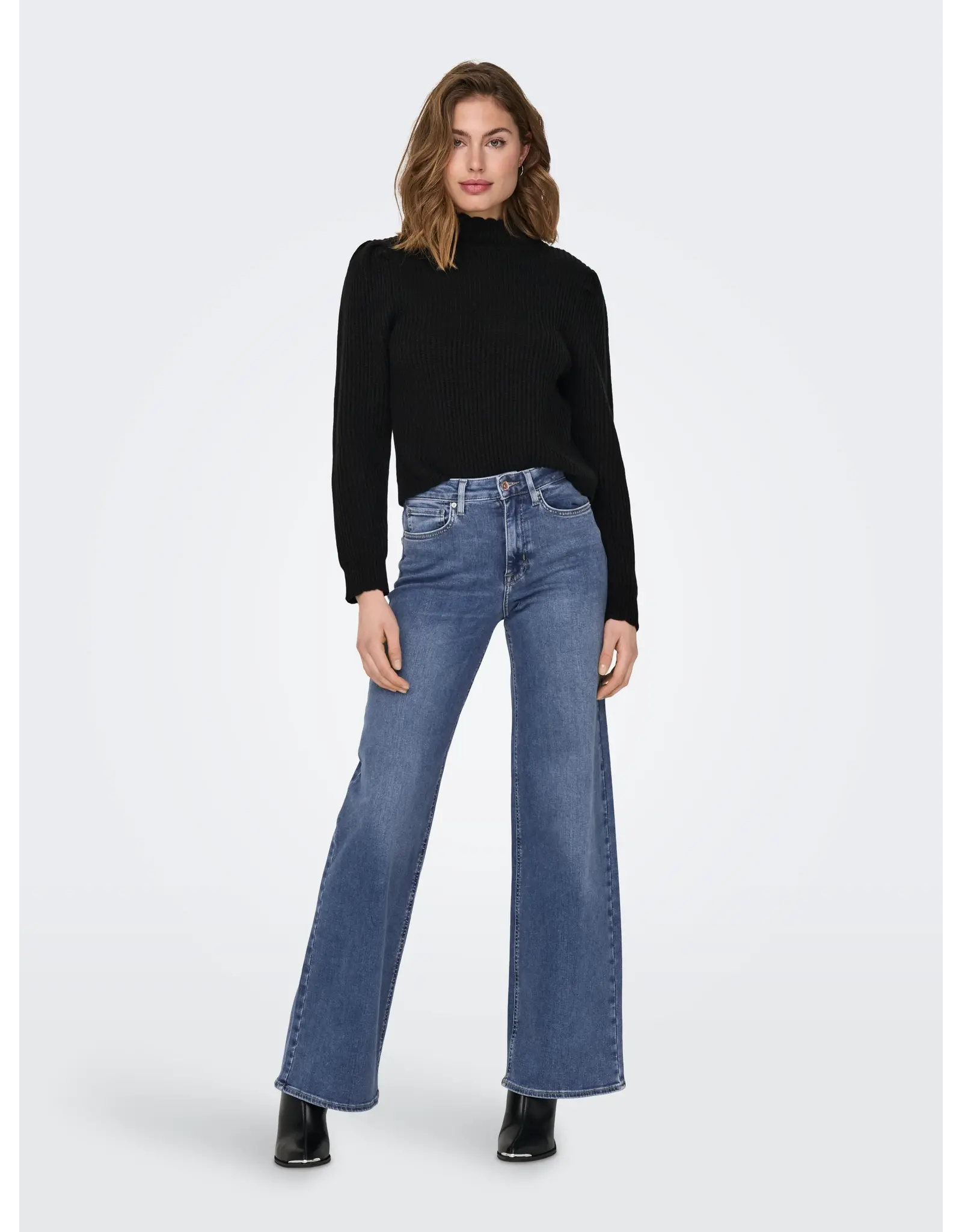 ONLY ONLY Madison blush high waist wide - Medium blue