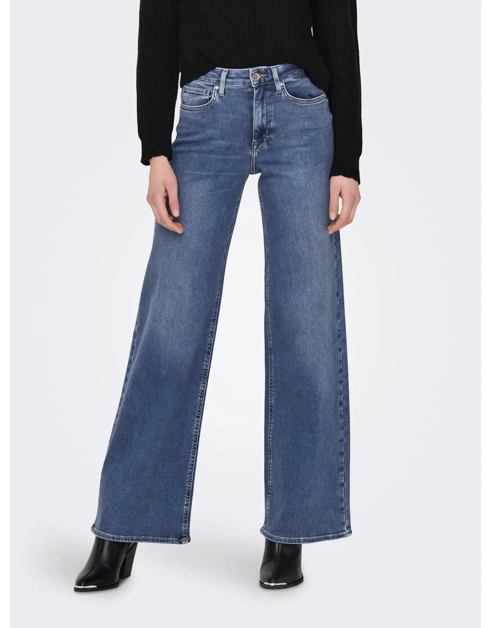 ONLY ONLY Madison blush high waist wide - Medium blue