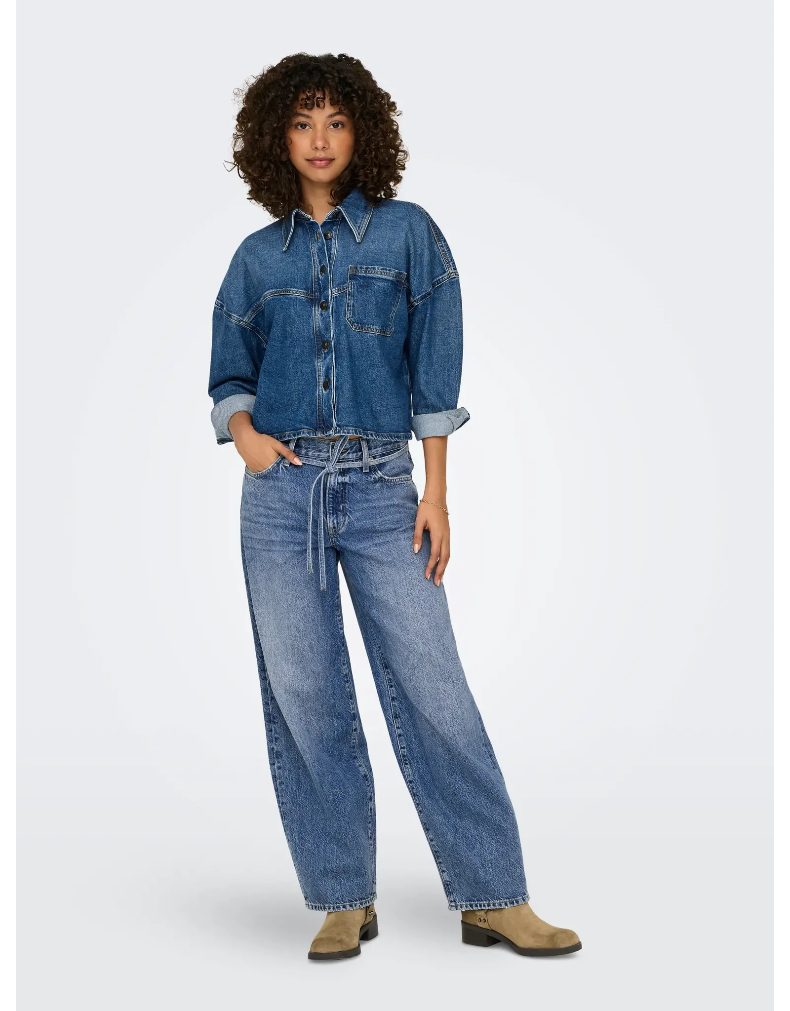 ONLY ONLY Gianna straight denim - Medium blue