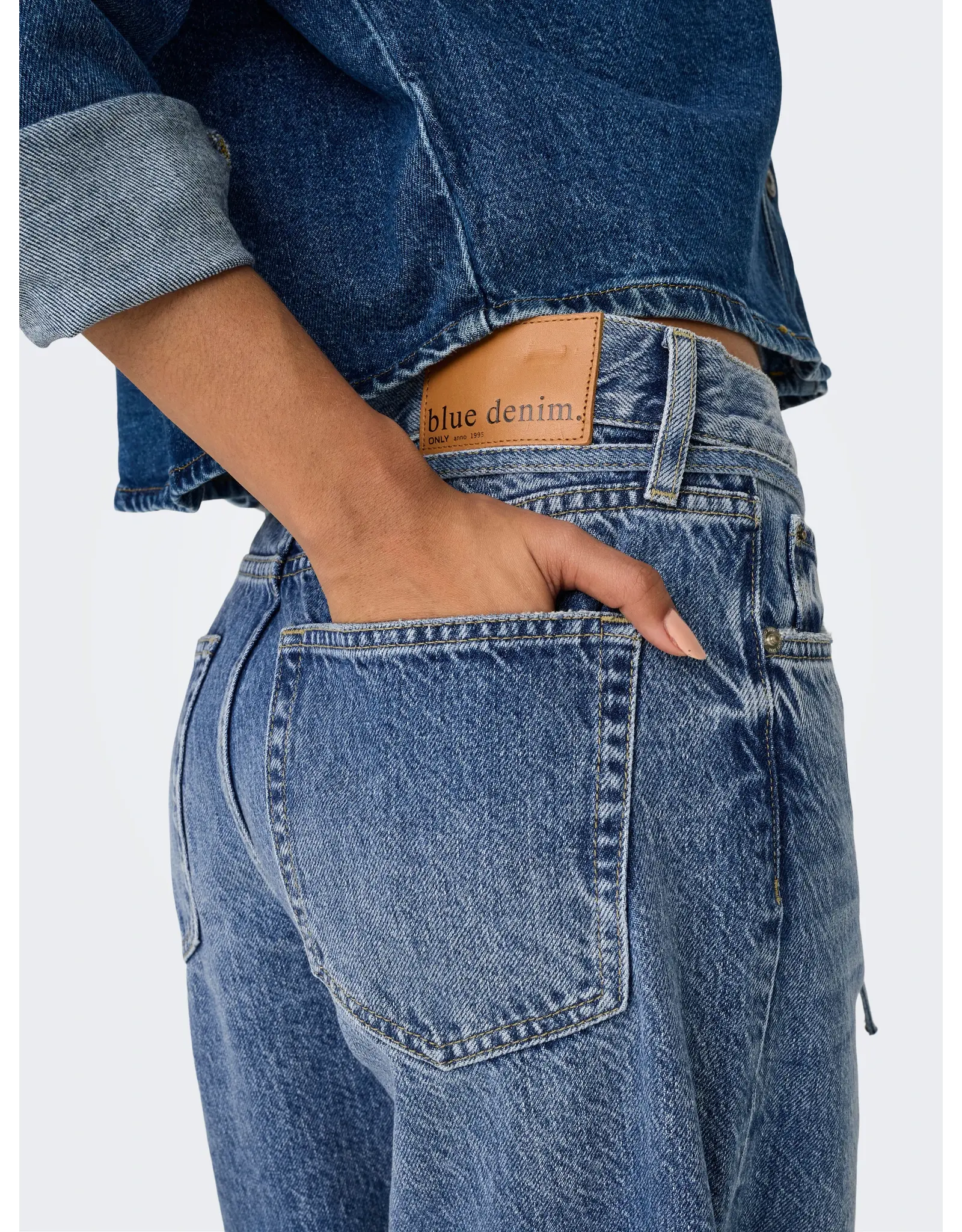 ONLY ONLY Gianna straight denim - Medium blue