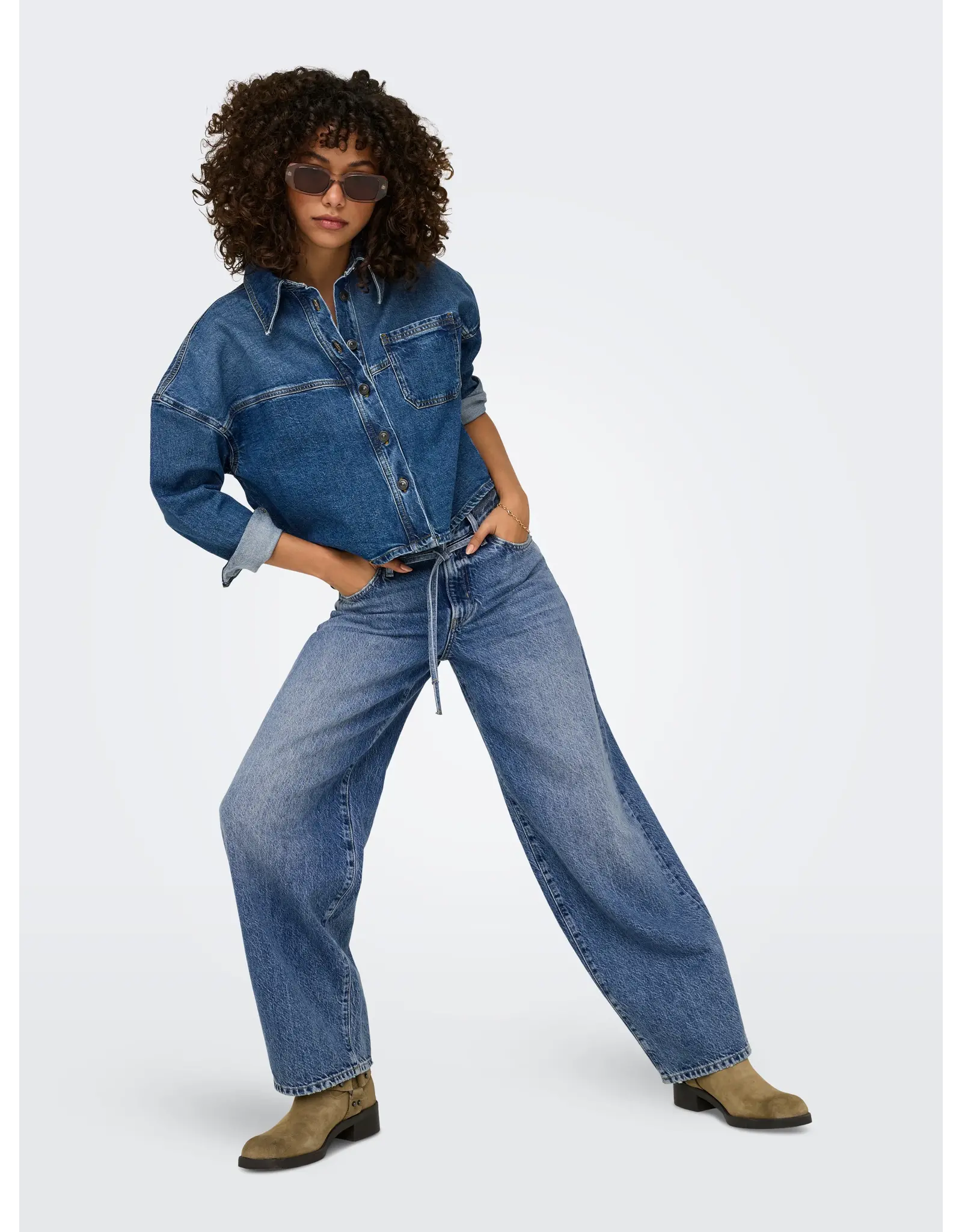 ONLY ONLY Gianna straight denim - Medium blue