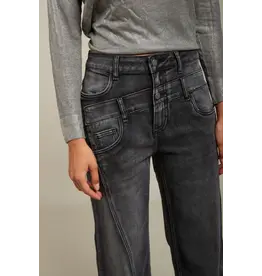 HEBBEZ TOXIK3 Steph jeans dubbele boord - Donkergrijs