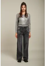 HEBBEZ TOXIK3 Steph jeans dubbele boord - Donkergrijs
