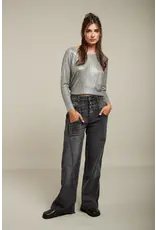 HEBBEZ TOXIK3 Steph jeans dubbele boord - Donkergrijs