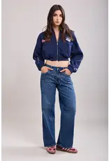 HEBBEZ TOXIK3 Alon jeans rhinestone - Donkerblauw