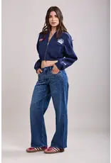 HEBBEZ TOXIK3 Alon jeans rhinestone - Donkerblauw