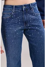 HEBBEZ TOXIK3 Alon jeans rhinestone - Donkerblauw