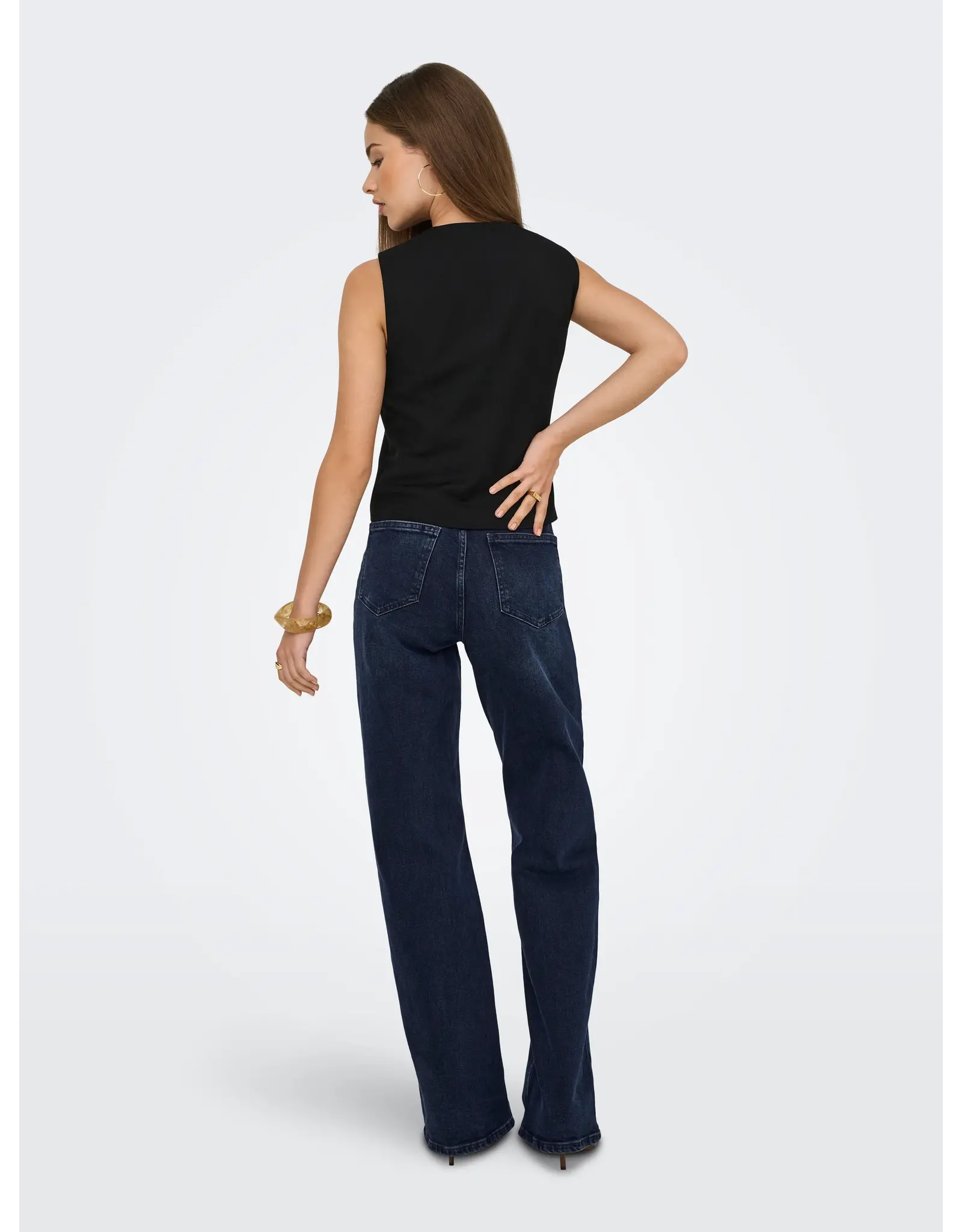 ONLY ONLY Juicy high waist wide leg - Blue black