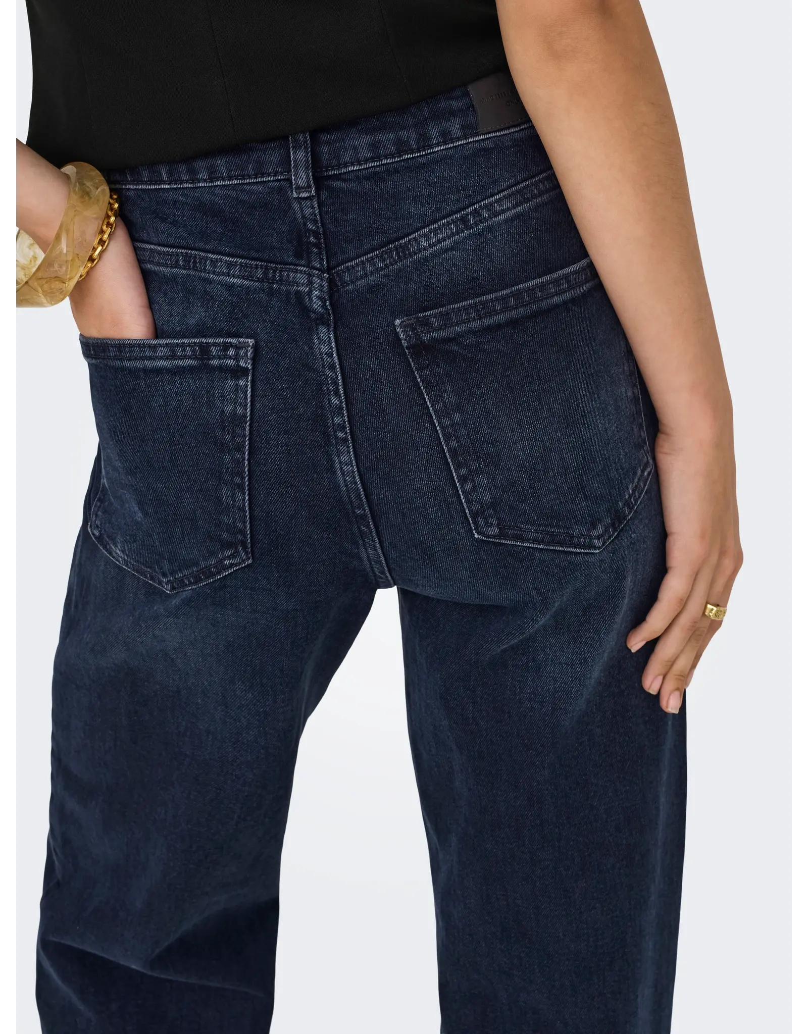 ONLY ONLY Juicy high waist wide leg - Blue black