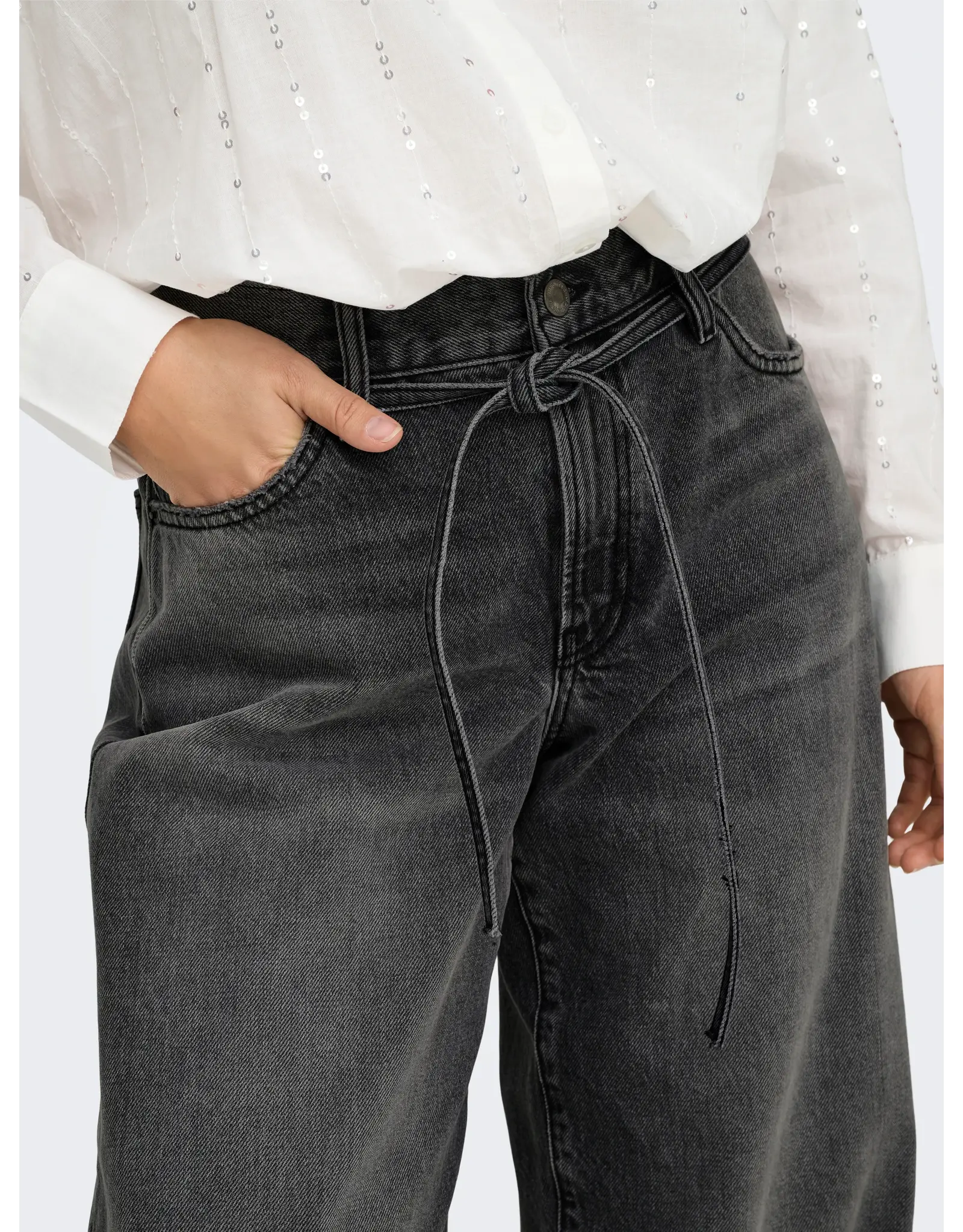 ONLY ONLY Gianna straight denim - Washed black