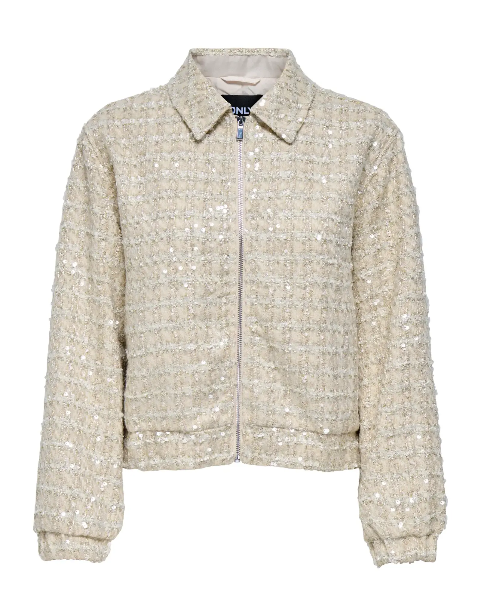 ONLY ONLY Signe pailletten boucle jack - Beige
