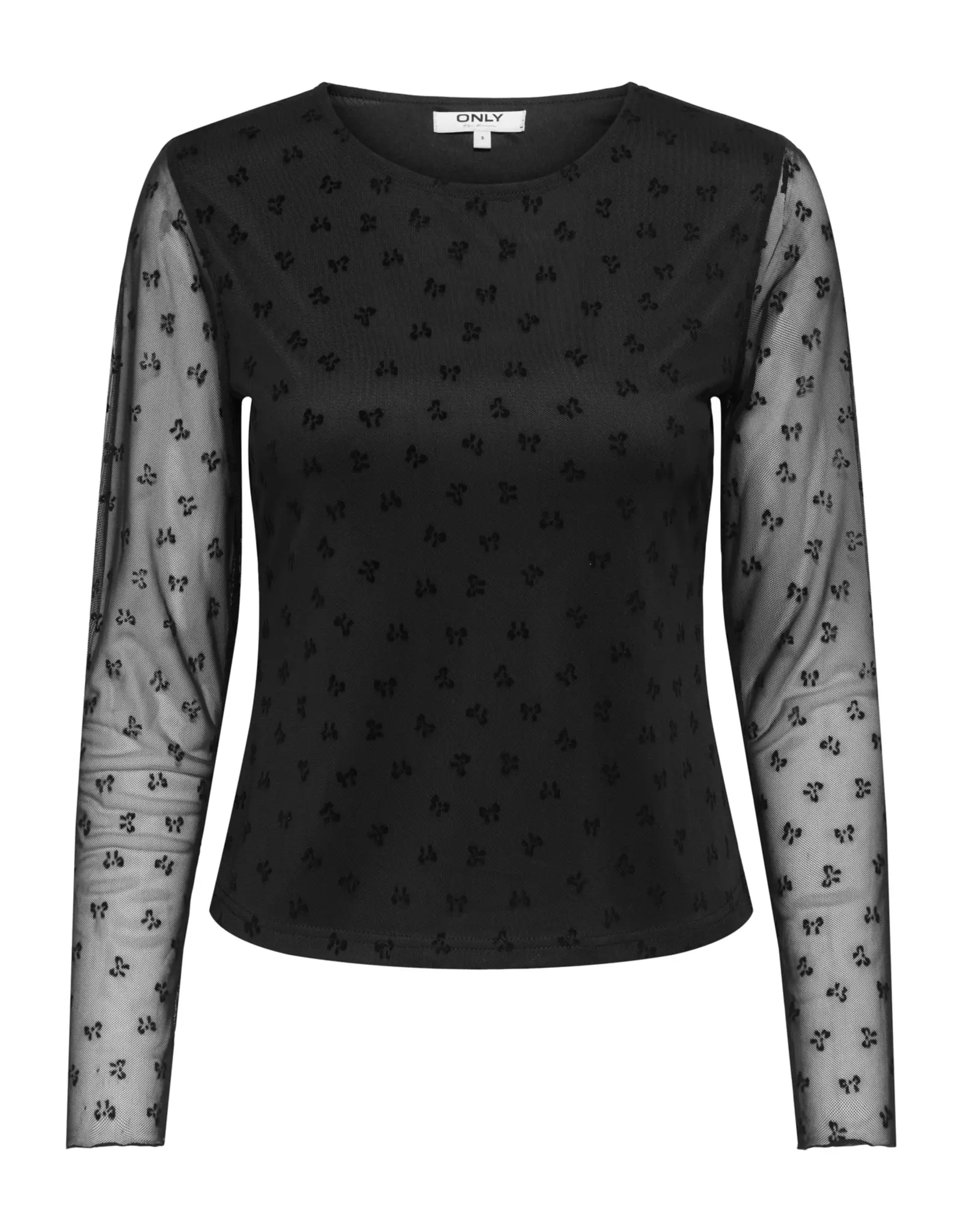 ONLY ONLY Siena mesh top - Zwart