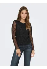 ONLY ONLY Siena mesh top - Zwart