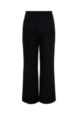 HEBBEZ ONLY Ines wide glitter pants - Zwart glitter