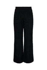 HEBBEZ ONLY Ines wide glitter pants - Zwart glitter