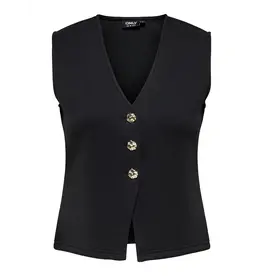 HEBBEZ ONLY Naomi knitwear gilet - Zwart