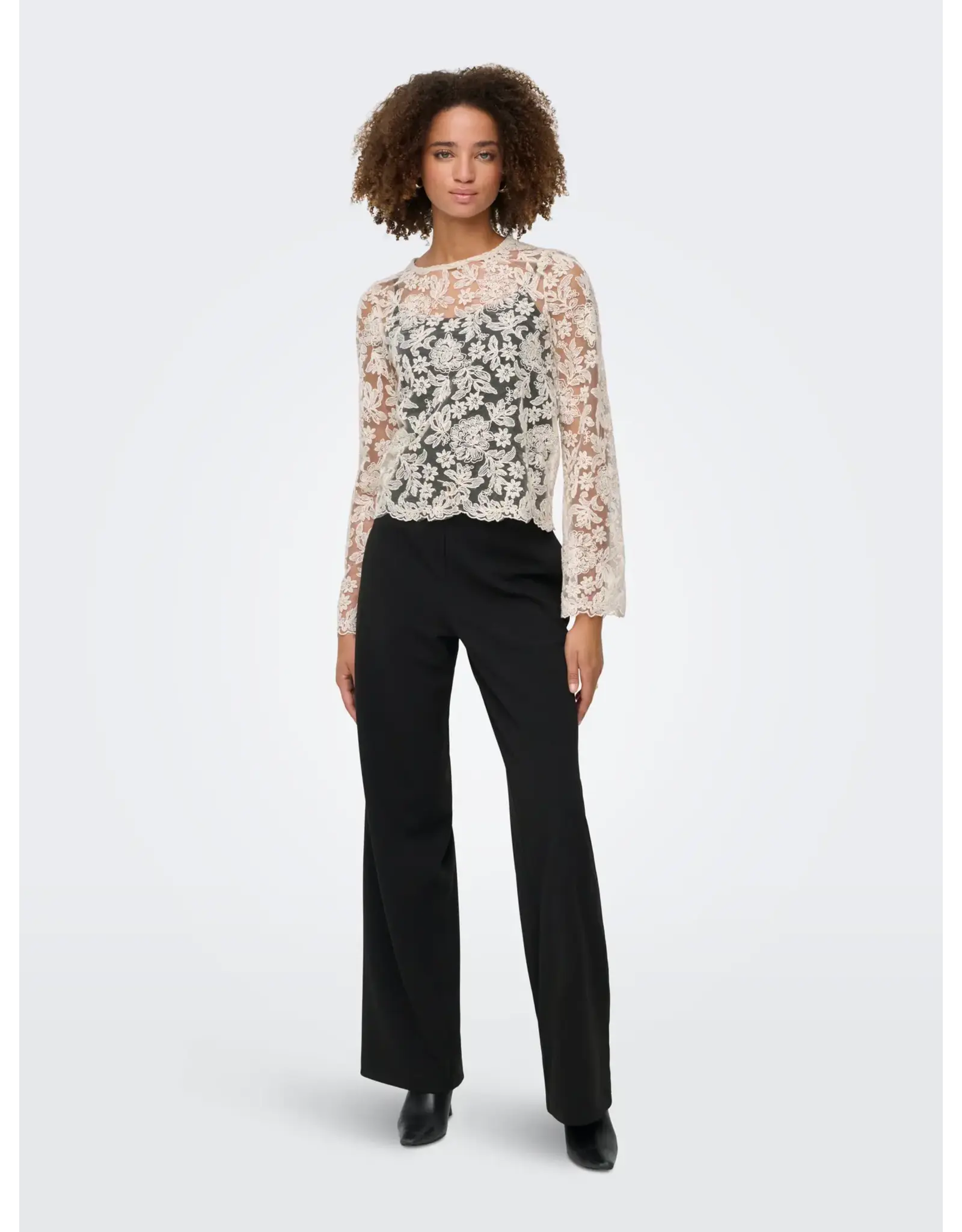 ONLY ONLY Gala belt wide leg pants - Black