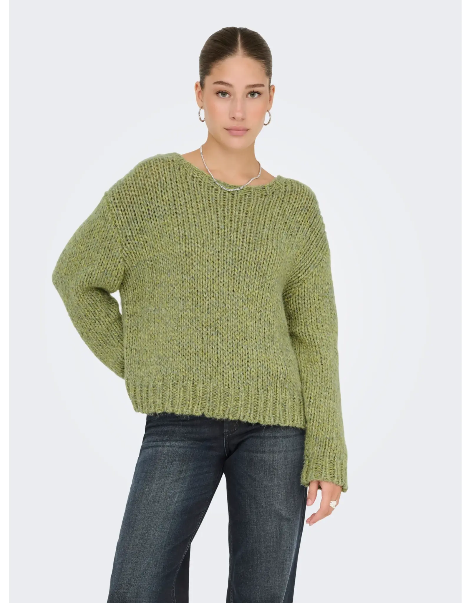 ONLY ONLY Millie o-neck knit - Groen