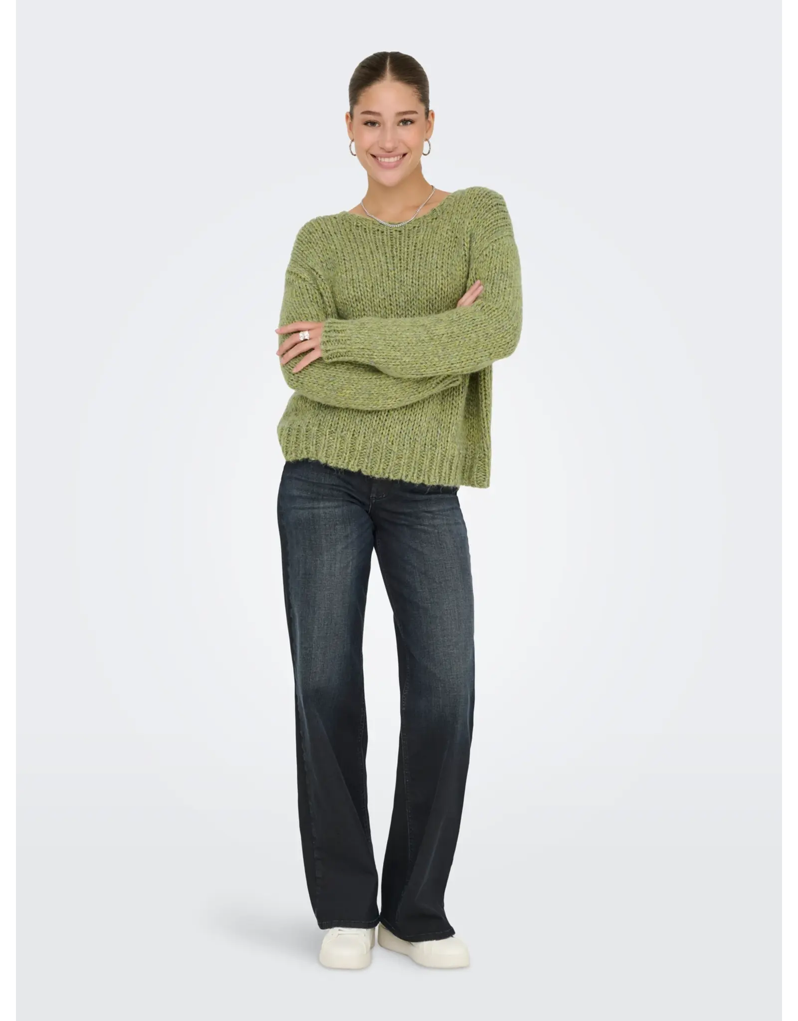 ONLY ONLY Millie o-neck knit - Groen