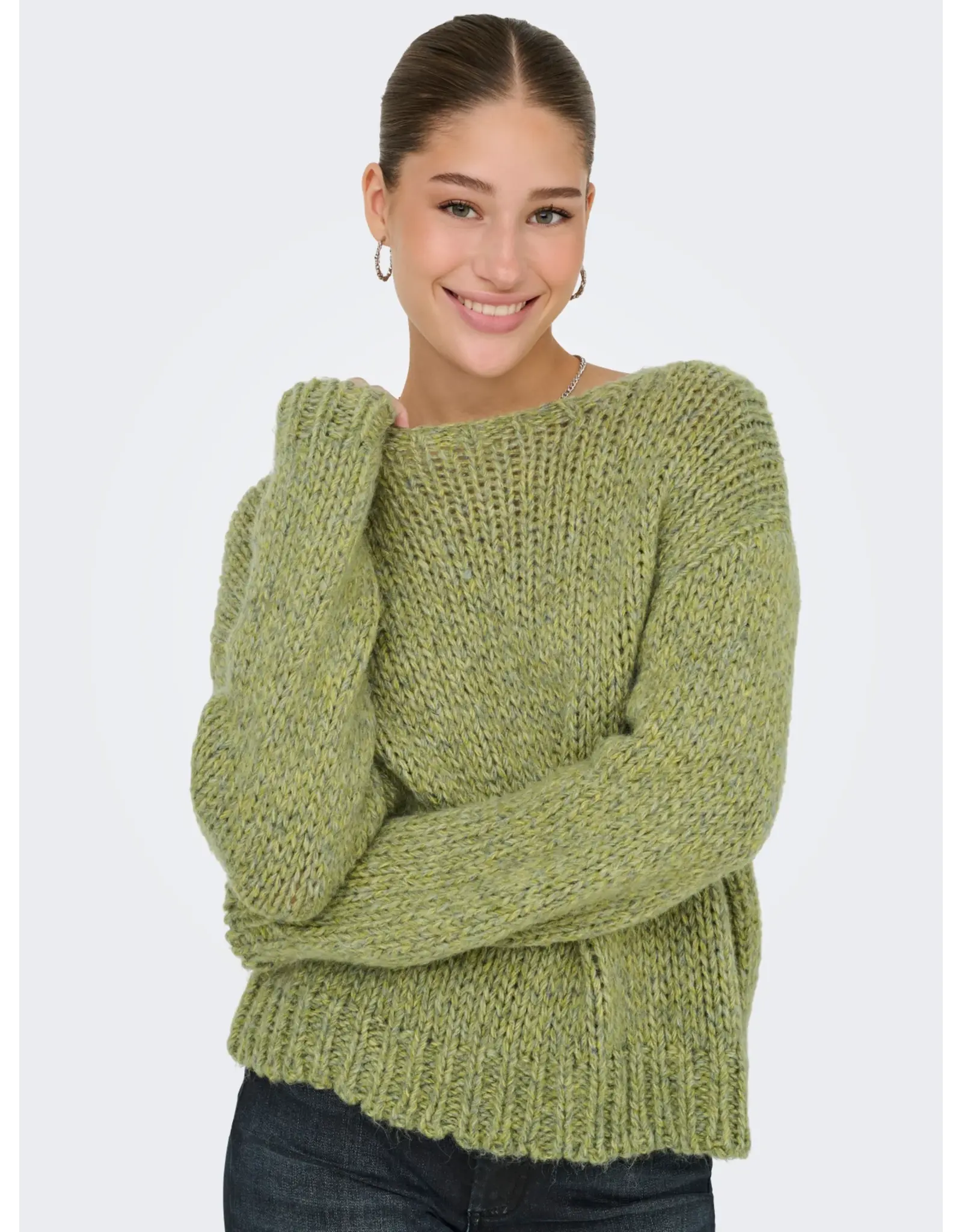 ONLY ONLY Millie o-neck knit - Groen