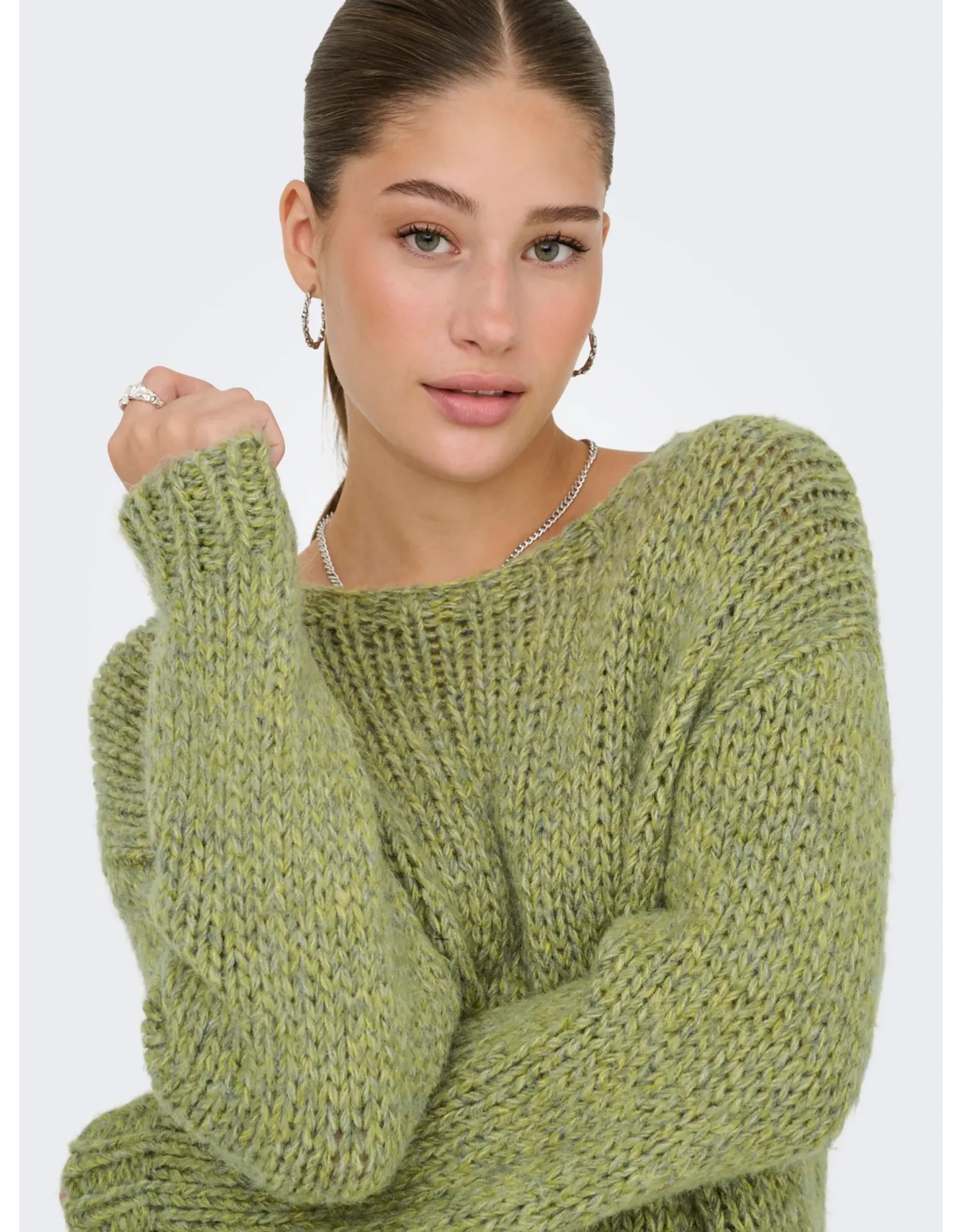 ONLY ONLY Millie o-neck knit - Groen