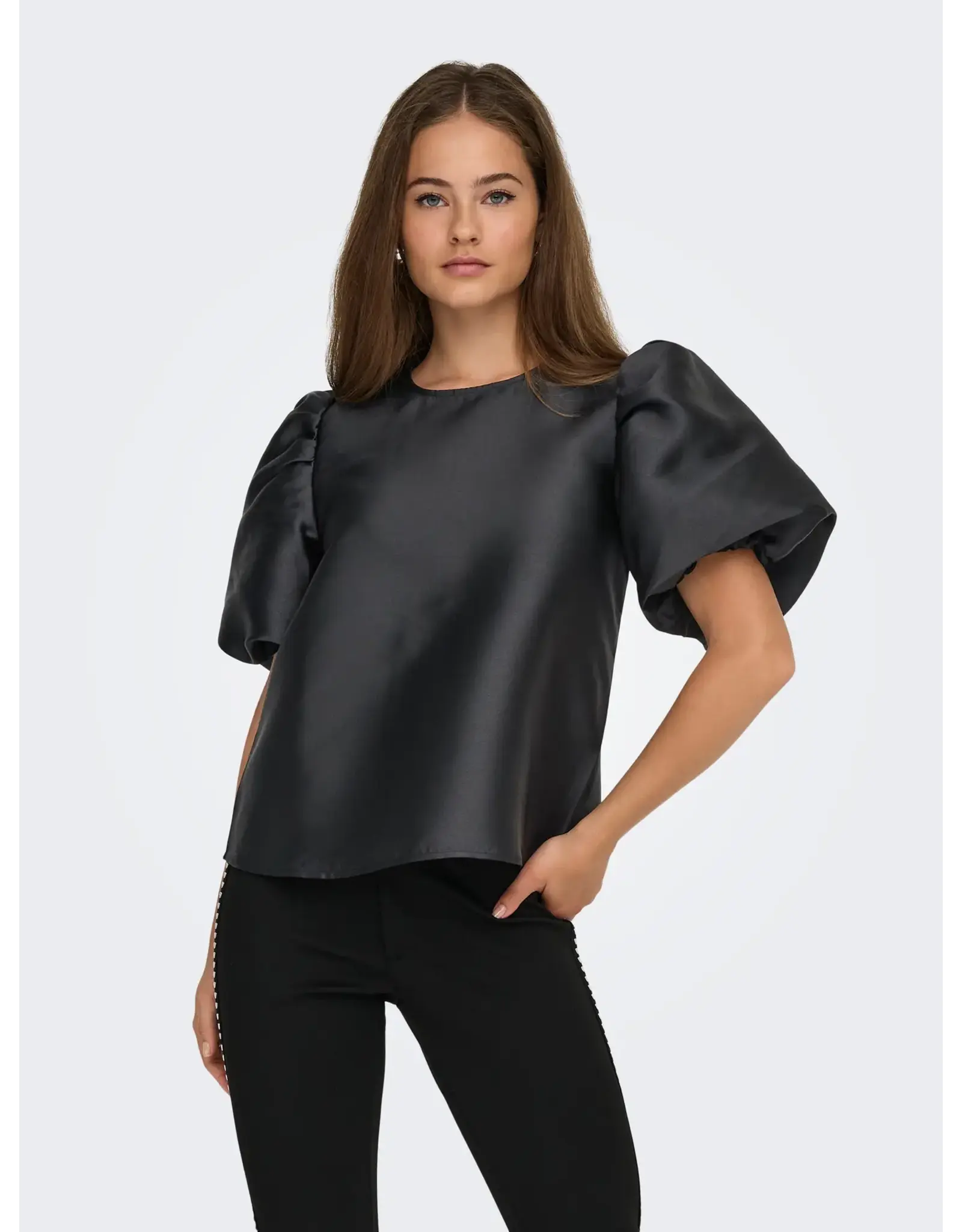 ONLY ONLY Manny heavy satin top - Zwart