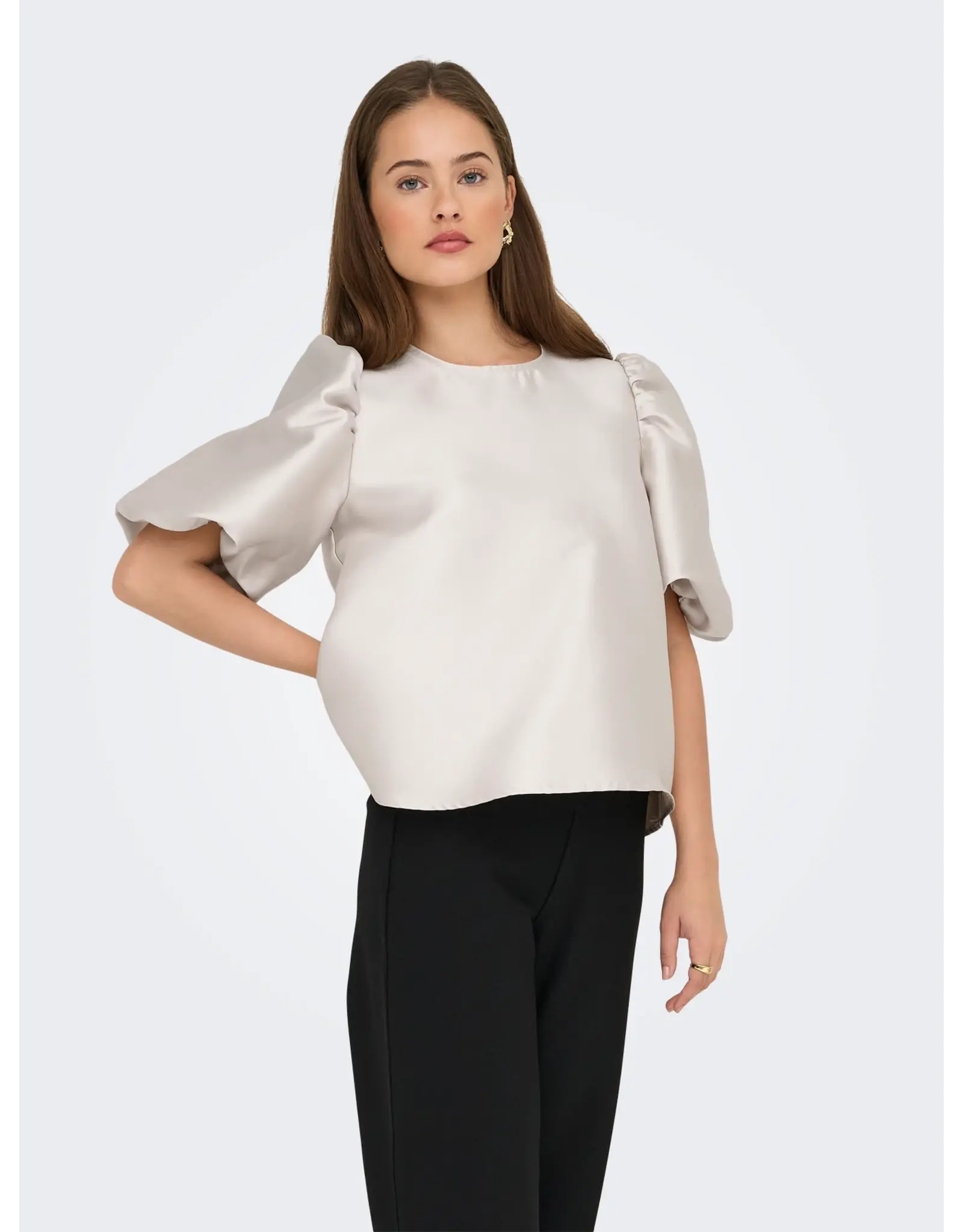 ONLY ONLY Manny heavy satin top - Champagne