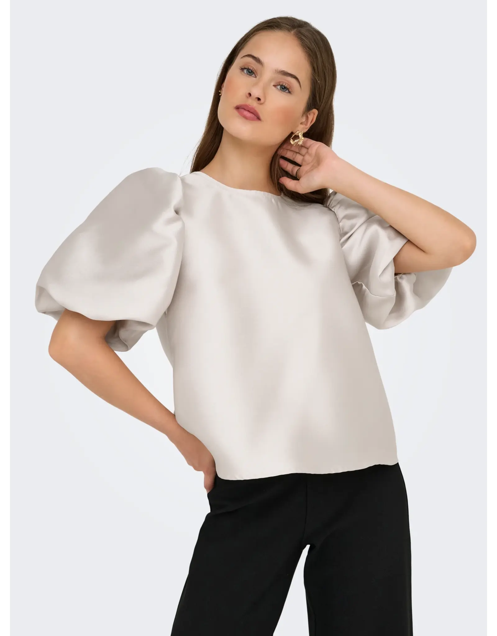 ONLY ONLY Manny heavy satin top - Champagne